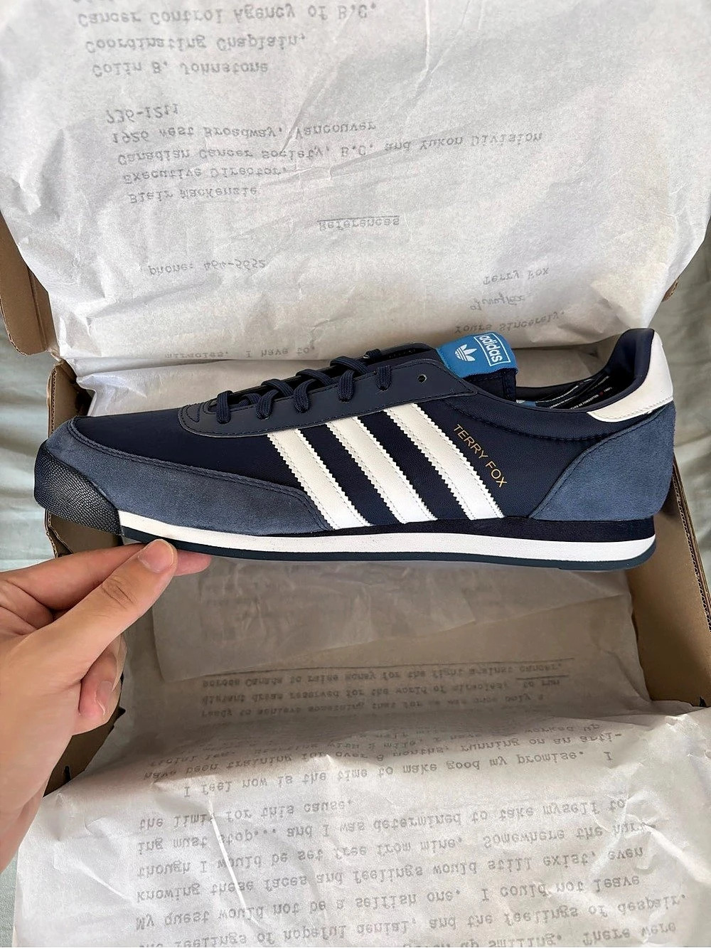 adidas Terry Fox Orion Sneakers Blue & White US 12 NWT
